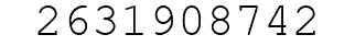 Number 2631908742.