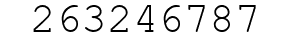 Number 263246787.