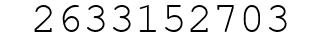 Number 2633152703.