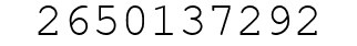 Number 2650137292.