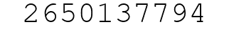 Number 2650137794.