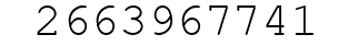 Number 2663967741.