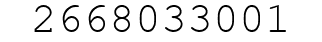 Number 2668033001.