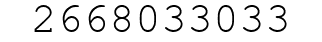 Number 2668033033.