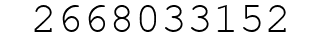 Number 2668033152.