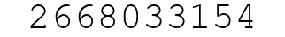 Number 2668033154.