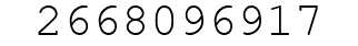 Number 2668096917.