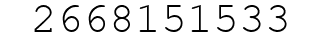 Number 2668151533.