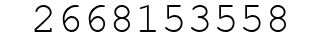 Number 2668153558.