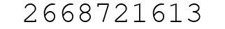 Number 2668721613.