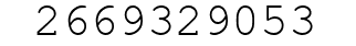 Number 2669329053.