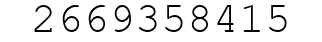 Number 2669358415.