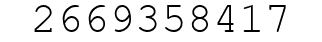 Number 2669358417.