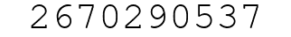 Number 2670290537.