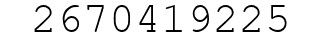 Number 2670419225.