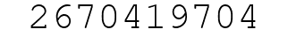 Number 2670419704.