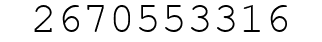 Number 2670553316.