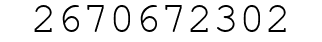 Number 2670672302.