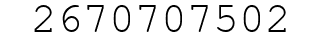 Number 2670707502.