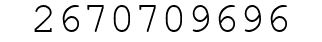 Number 2670709696.