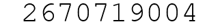 Number 2670719004.