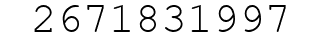 Number 2671831997.