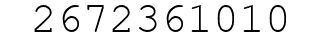 Number 2672361010.