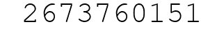 Number 2673760151.