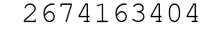 Number 2674163404.