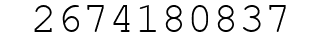 Number 2674180837.