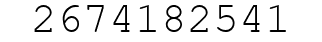 Number 2674182541.