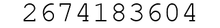 Number 2674183604.