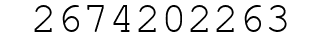 Number 2674202263.