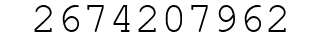 Number 2674207962.