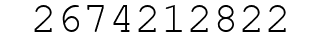 Number 2674212822.