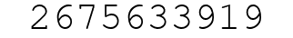 Number 2675633919.