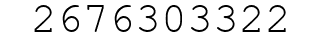 Number 2676303322.