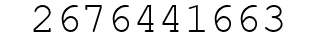 Number 2676441663.