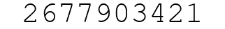 Number 2677903421.