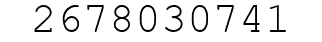Number 2678030741.