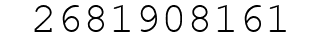 Number 2681908161.