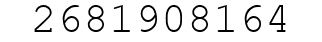 Number 2681908164.