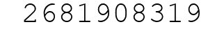 Number 2681908319.