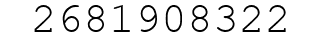 Number 2681908322.