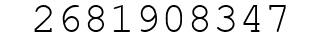 Number 2681908347.