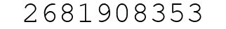 Number 2681908353.