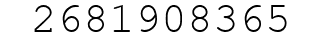 Number 2681908365.