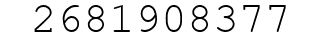 Number 2681908377.