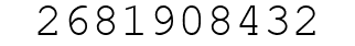 Number 2681908432.