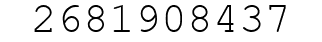 Number 2681908437.